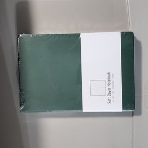 2 Soft Cover Dotted A5 Notebooks Green/Black NEW